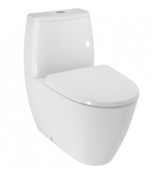 كرسي أفرنجي ابيض تصريف جداري (P-TRAP) مع غطاء (SOFT CLOSE)- صناعة اندونيسي # TOTO - CW635PJ